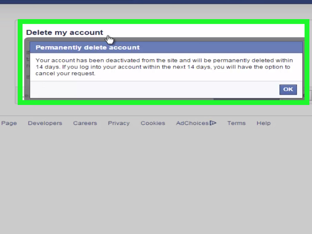how to deactivate account fb